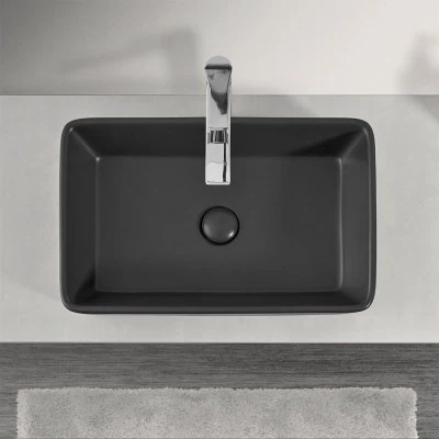 Mensolone bagno 140 cm grigio chiaro per lavabo da appoggio Master - Image 2