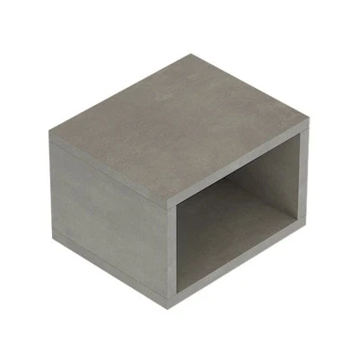 Mensolone bagno 60 cm grigio cemento con vano a giorno per lavabo da appoggio Master - Image 5