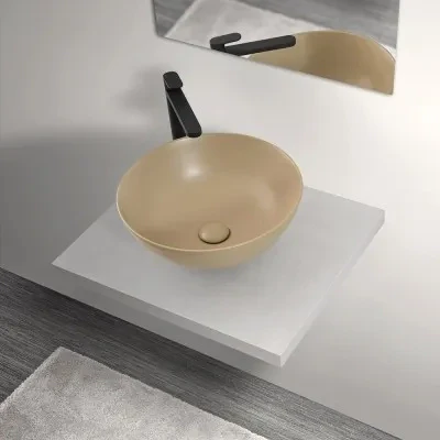 Mensolone bagno 60 cm grigio chiaro per lavabo da appoggio Master