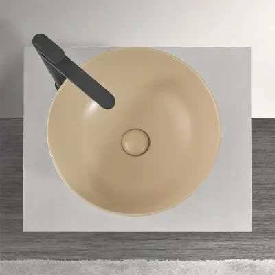 Mensolone bagno 60 cm grigio chiaro per lavabo da appoggio Master - Image 2