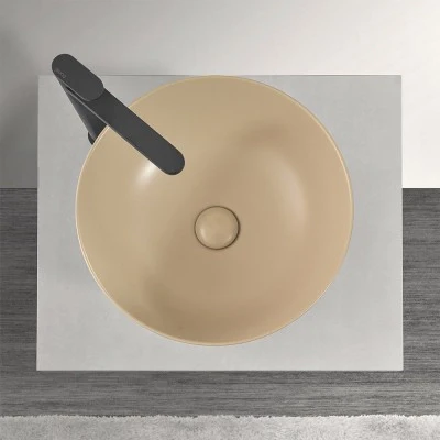Mensolone bagno 60 cm grigio chiaro per lavabo da appoggio Master - Image 8