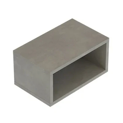 Mensolone bagno 80 cm grigio cemento con vano a giorno per lavabo da appoggio Master - Image 5