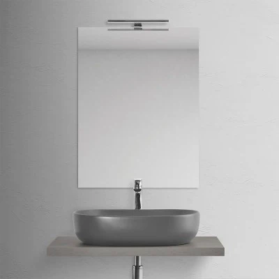 Mensolone bagno 80 cm grigio cemento per lavabo da appoggio Master - Image 9