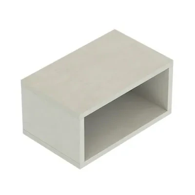 Mensolone bagno 80 cm grigio chiaro con vano a giorno per lavabo da appoggio Master - Image 3