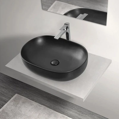 Mensolone bagno 80 cm grigio chiaro per lavabo da appoggio Master