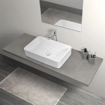 Mensolone effetto legno grigio cemento per lavabi da appoggio da 110 cm serie Master - Image 7