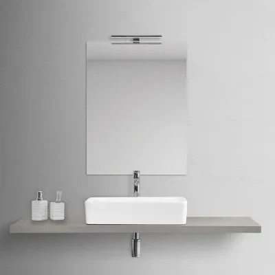 Mensolone effetto legno grigio cemento per lavabi da appoggio da 110 cm serie Master - Image 9