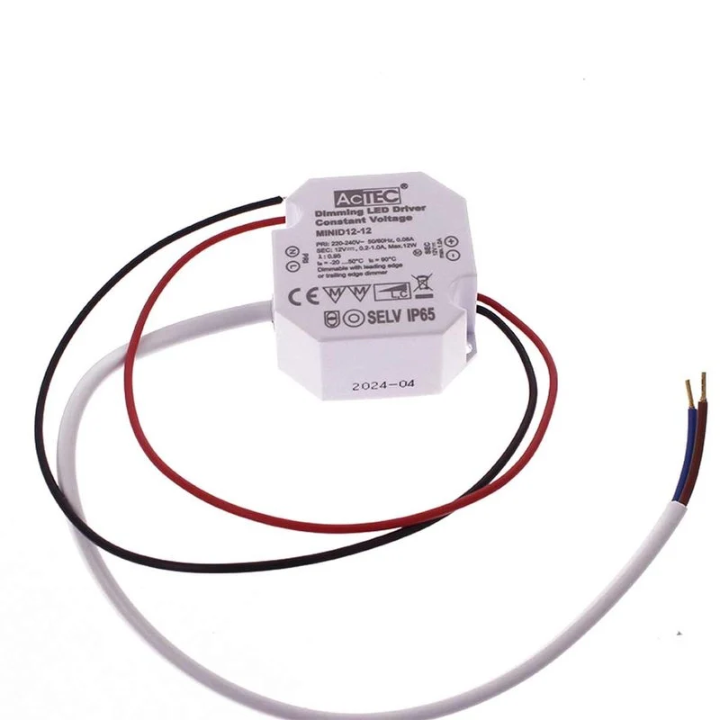 Mini Alimentatore Dimmerabile Triac Dimming Taglio di Fase IP65 Tensione Costante 12V 12W 1A 50X48X24 mm - Image 2