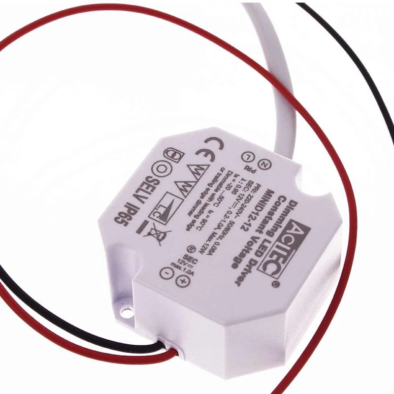 Mini Alimentatore Dimmerabile Triac Dimming Taglio di Fase IP65 Tensione Costante 12V 12W 1A 50X48X24 mm - Image 4