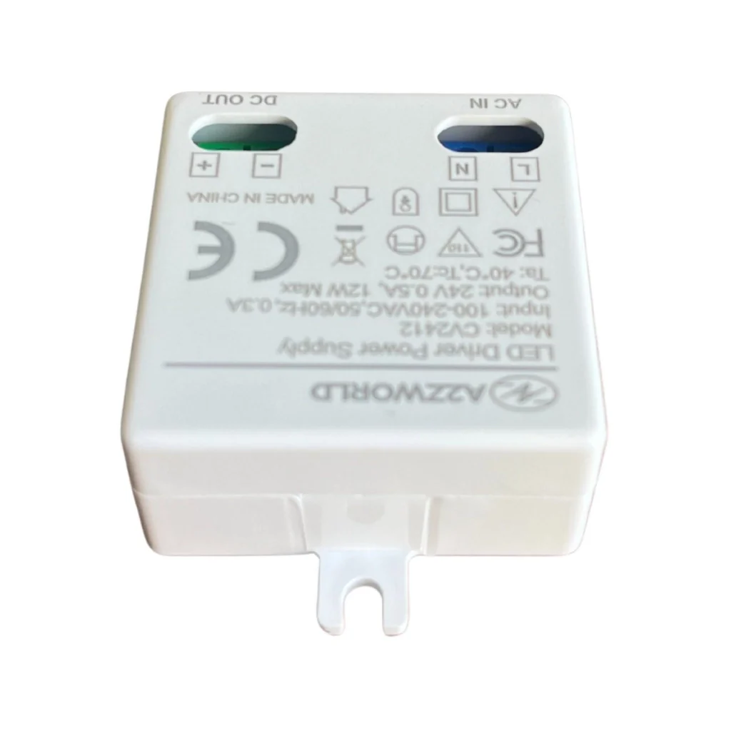 Mini Alimentatore Trasformatore 24V 12W 0,5A Per Striscia Led 45X40X20mm - Image 3