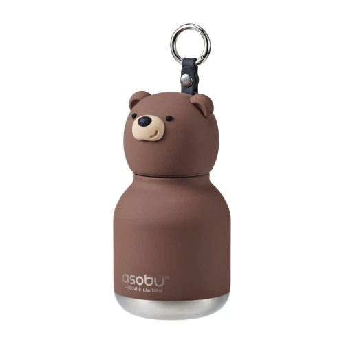 Mini Bestie Orso - Borraccia termica da 200 ml con cannuccia