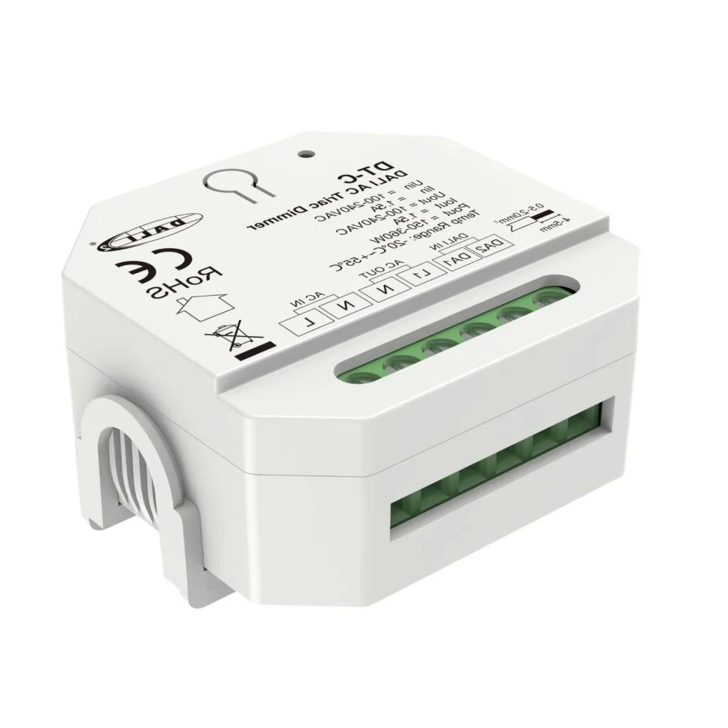 Mini Dimmer DALI TRIAC per Lampade LED Dimmerabili 220V, Taglio di Fase, Pulsante NO, DALI-2, 1 Canale 1,5A Max 360W, 56X56X37mm Per Scatola Incasso - Image 3