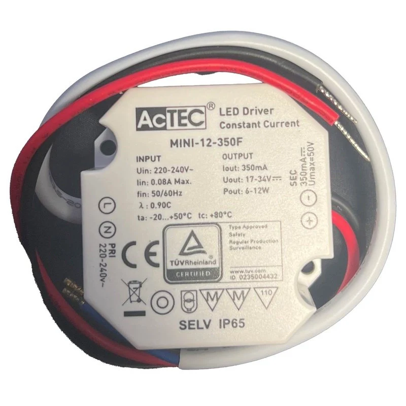 Mini Led Driver IP65 Corrente Costante 350mA 17V-34V 12W 50X48X24mm - Image 2