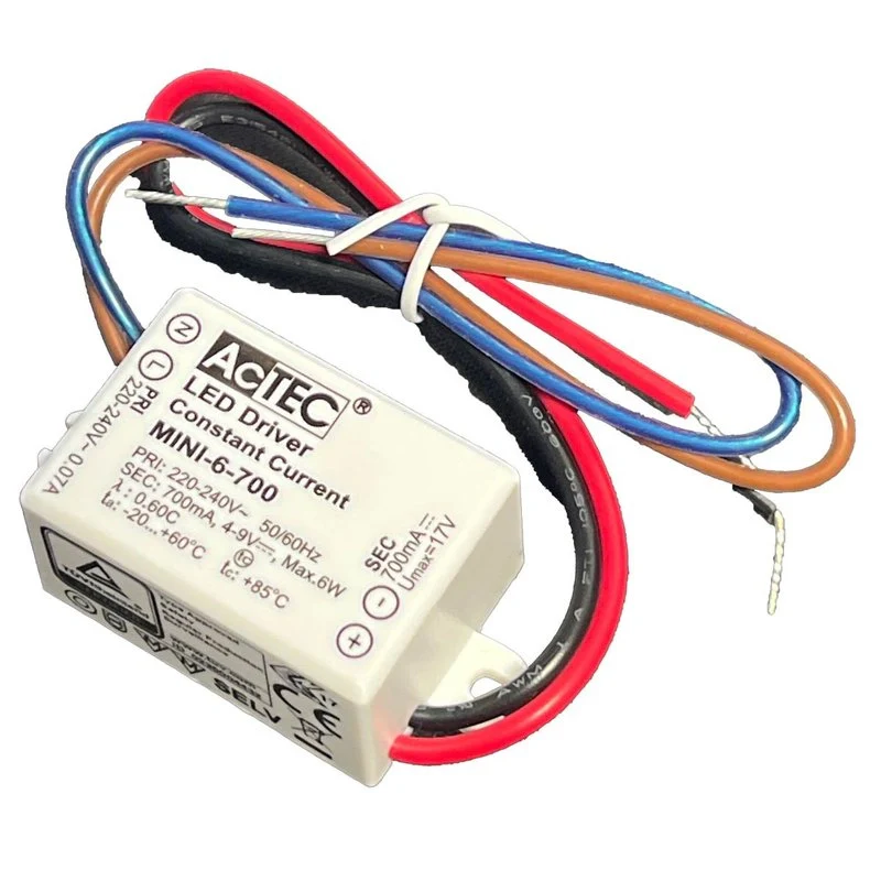 Mini Led Driver IP65 Corrente Costante 700mA 4V-9VDC 6W 48X38X21mm - Image 2