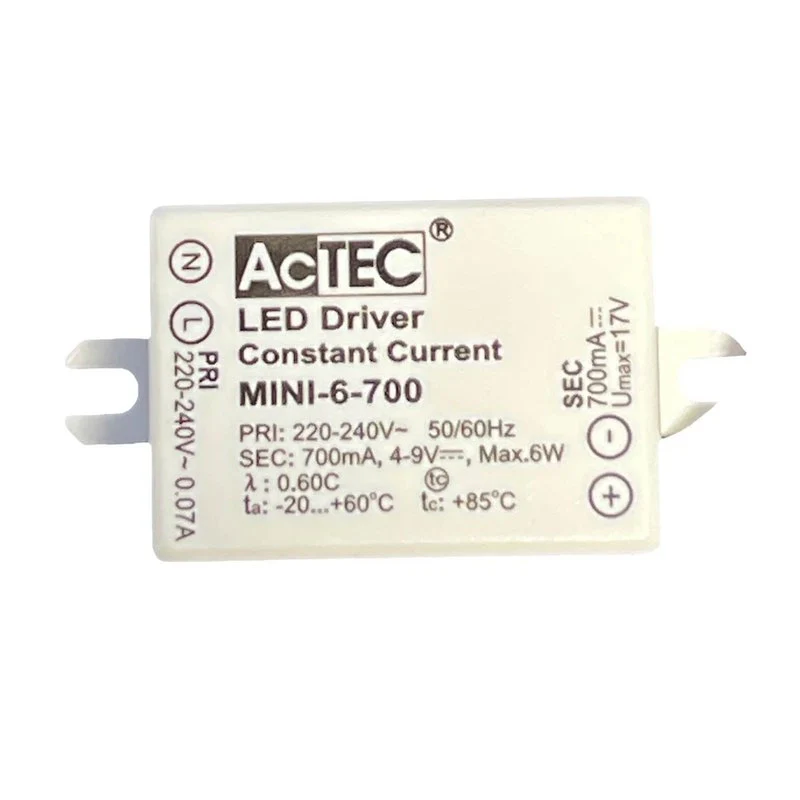 Mini Led Driver IP65 Corrente Costante 700mA 4V-9VDC 6W 48X38X21mm - Image 3