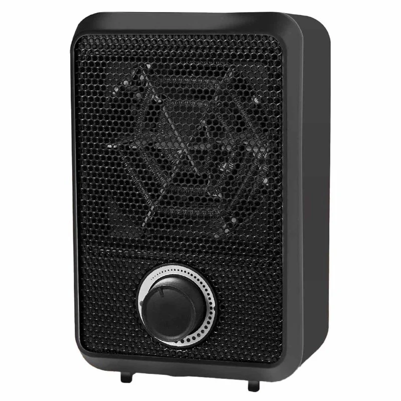 Mini Termoventilatore Elettrico 600W Termostato Regolabile con Protezione Anti Surriscaldamento Colore Nero - Image 2