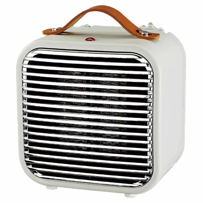 Mini Termoventilatore in Ceramica con Potenza Regolabile 600W 1200W con Autoprotezione Surriscaldamento Quadrato Bianco - Image 3
