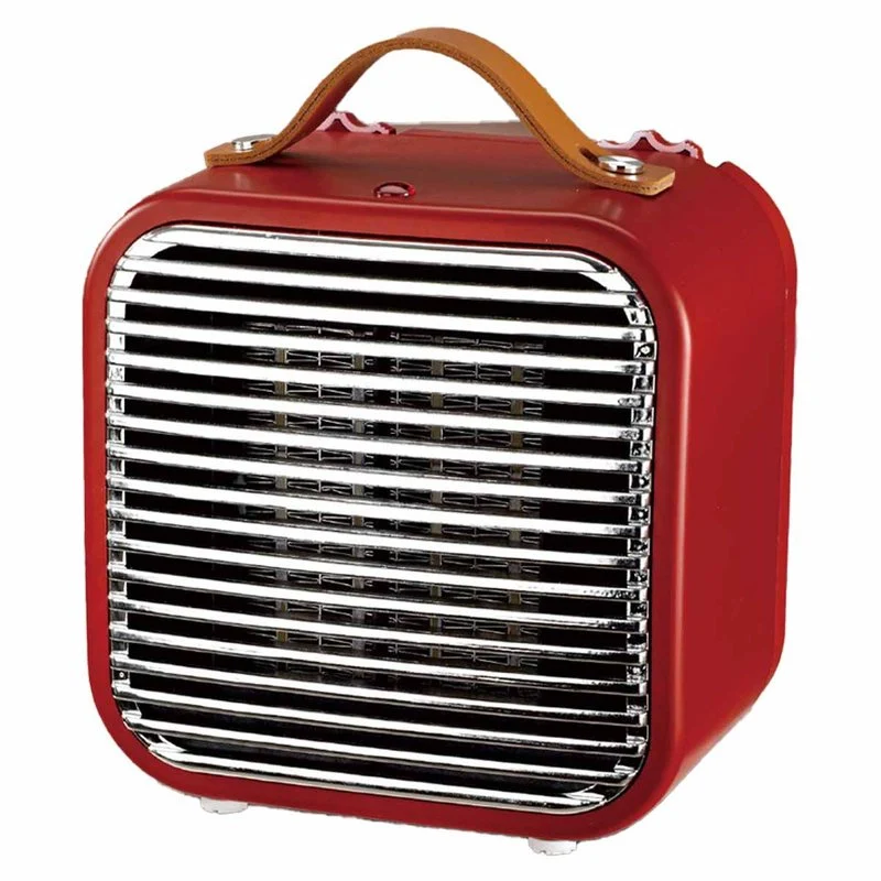 Mini Termoventilatore in Ceramica con Potenza Regolabile 600W 1200W con Autoprotezione Surriscaldamento Quadrato Rosso - Image 3