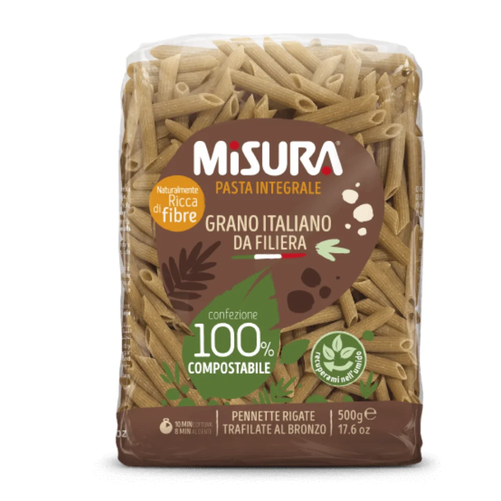 Misura fibrextra pennette rigate pasta integrale in confezione da 500 grammi