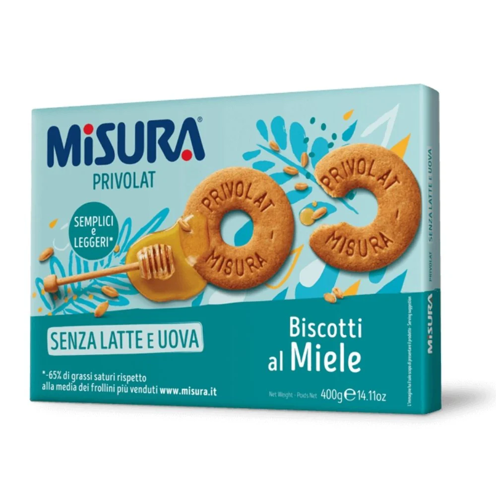 Misura privolat biscotti al miele in confezione da 400 grammi