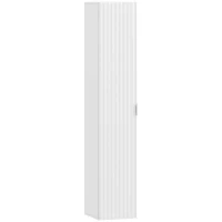 Mobile Bagno Sospeso a Colonna con Ripiani Regolabili e Chiusura Soft Close, 30x31.5x160 cm, Bianco