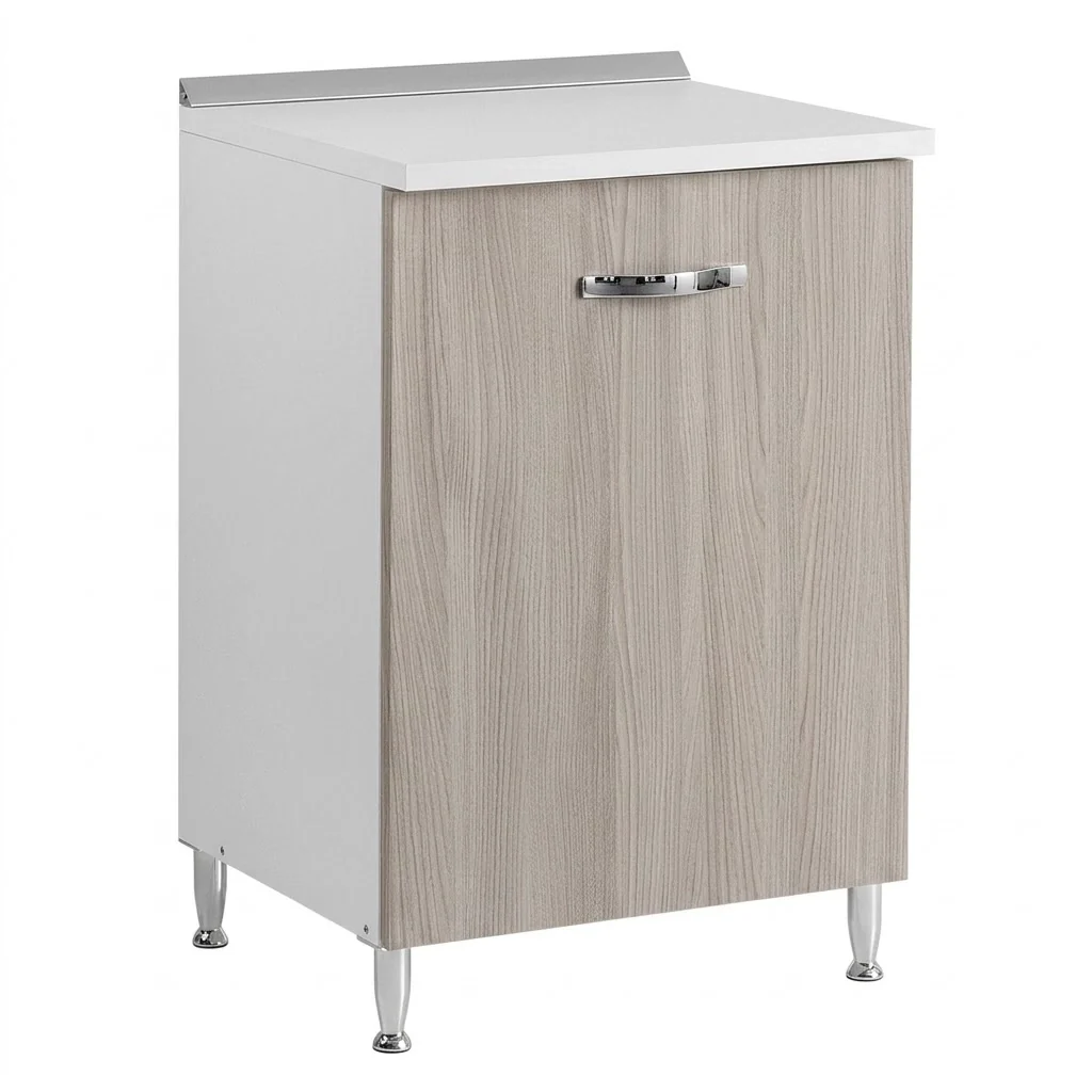 MOBILE BASE PER CUCINE COMPONIBILI L.60 x P.50 x H.85. - 1 anta - col. olmo  - LINEA AZZURRA