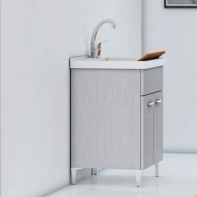 Mobile Lavatoio in ceramica Grigio 60x50 cm ideale per interni - Image 7