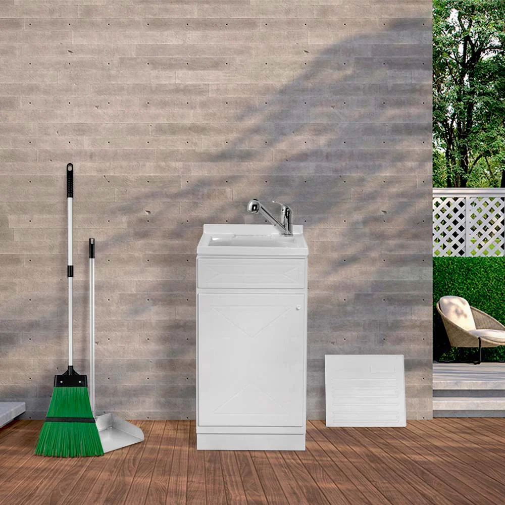 Mobile Lavatoio in Kit bianco 45x50 cm  completo di asse lavapanni - Image 3