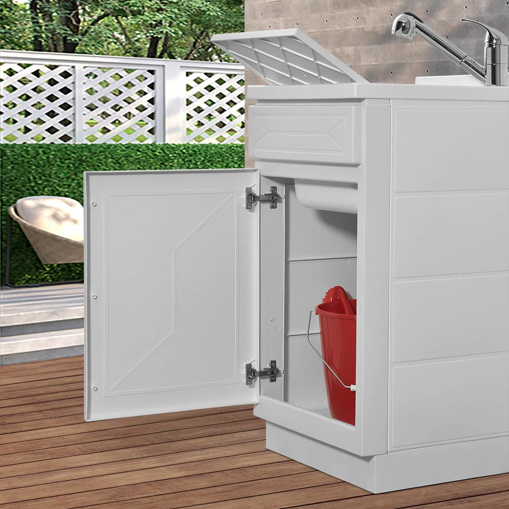 Mobile Lavatoio in Kit bianco 45x50 cm  completo di asse lavapanni - Image 7
