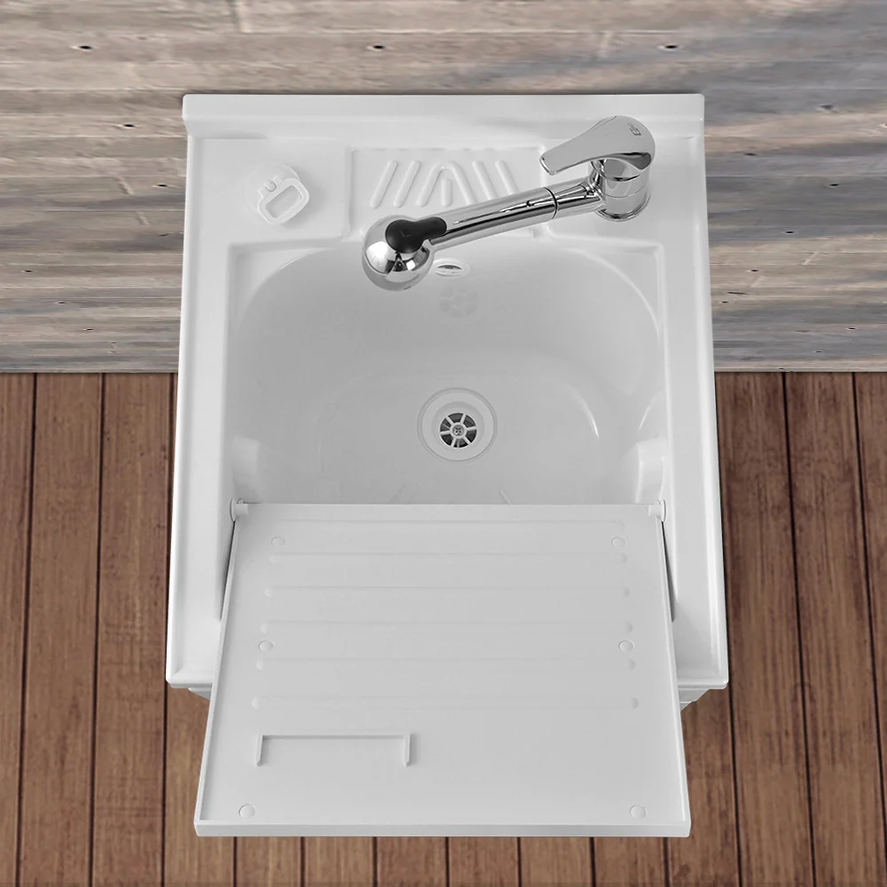 Mobile Lavatoio in Kit bianco 45x50 cm  completo di asse lavapanni - Image 9