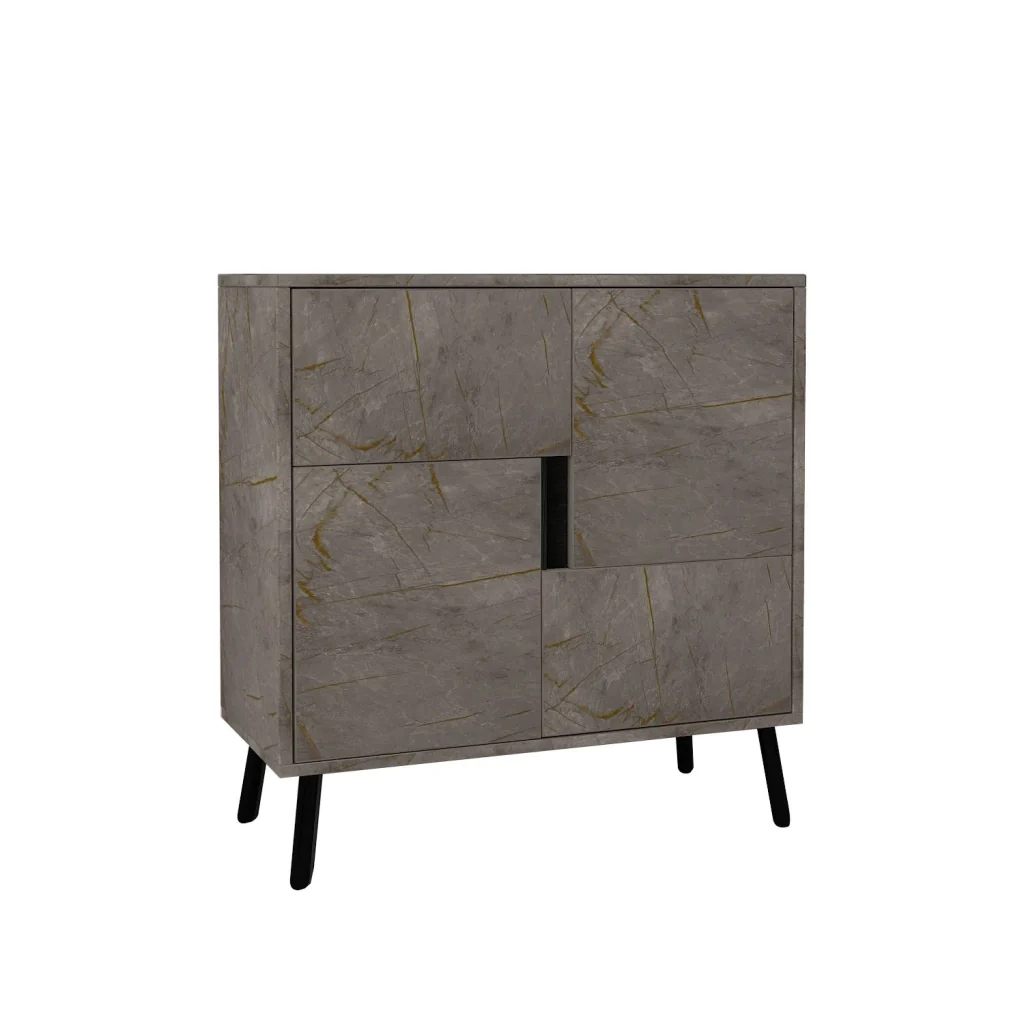 Mobile multiuso in legno "Darien" - 76,5 x 35 x 79,5 cm - Marmo