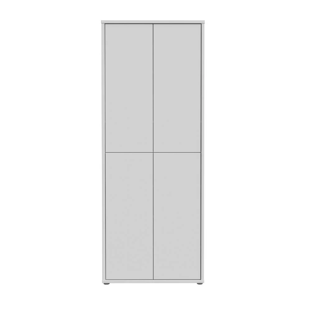 Mobile multiuso Medea 4 ante colore grigio chiaro 74.5x34.9xH 191.9 cm. - Image 4