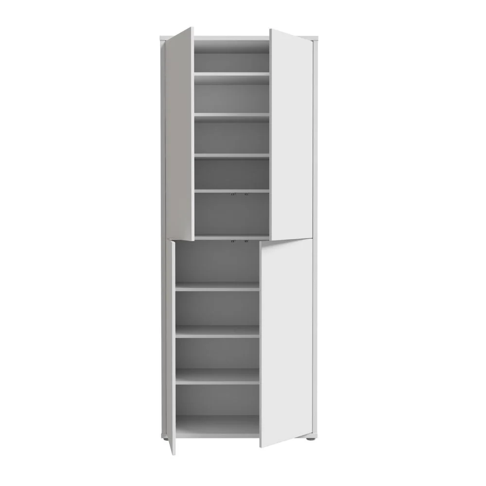Mobile multiuso Medea 4 ante colore grigio chiaro 74.5x34.9xH 191.9 cm. - Image 6