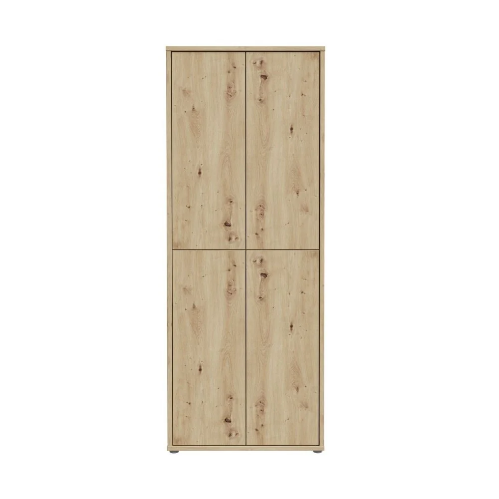 Mobile multiuso Medea 4 ante colore rovere 74.5x34.9xH191.9 cm. - Image 4