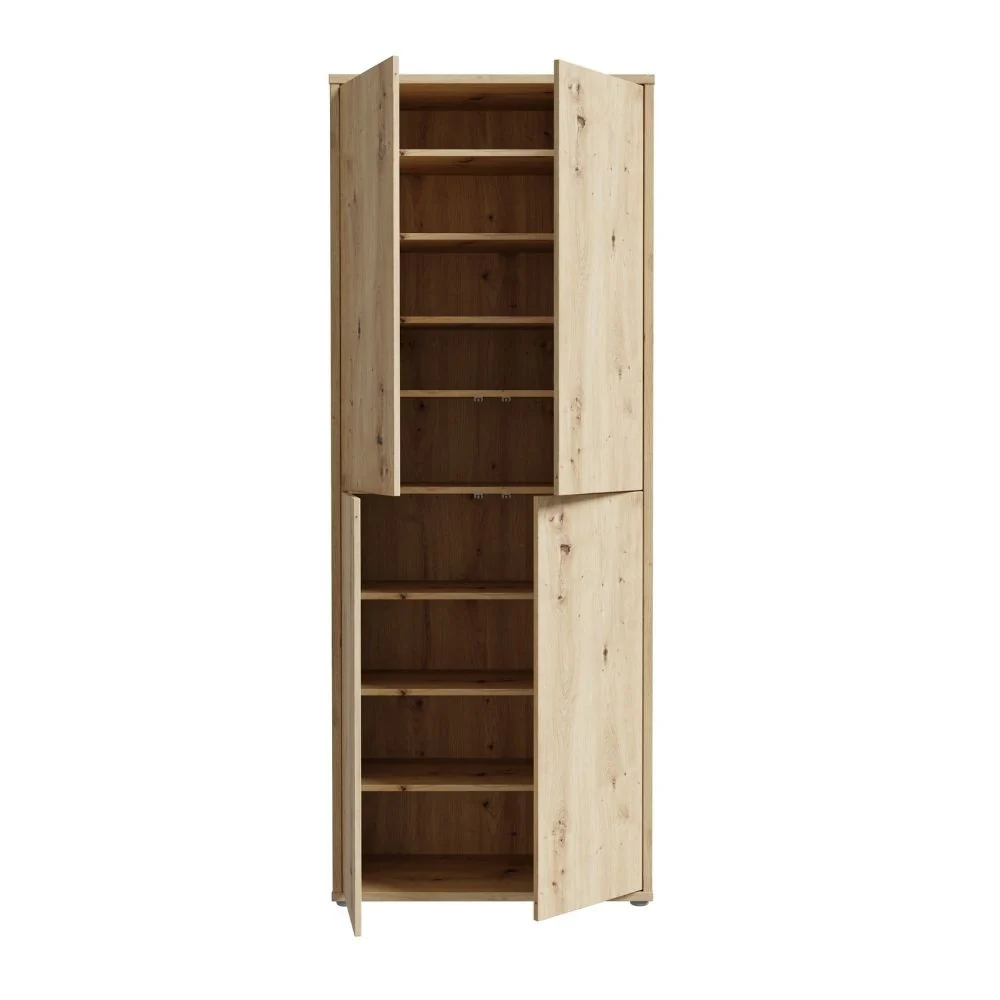 Mobile multiuso Medea 4 ante colore rovere 74.5x34.9xH191.9 cm. - Image 6