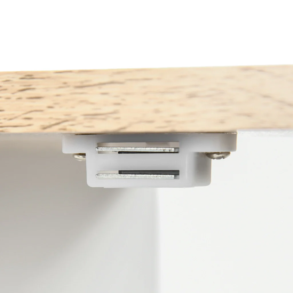 Mobile Sotto Lavabo Bagno 60x33x60 cm Base con Ante in MDF Bianco e Legno - Image 9