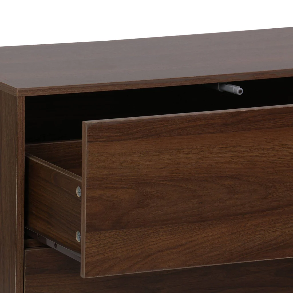 Modulo di stoccaggio decorativo in legno 3 cassetti, noce - Image 7