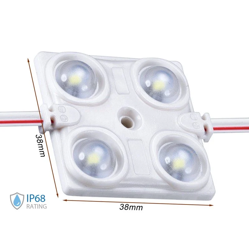Modulo Mattone LED 4 SMD 2835 Freddo 6400K 12V 1,5W IP68 Con Lente Ingrandimento 160 Gradi SKU-5130 - Image 2