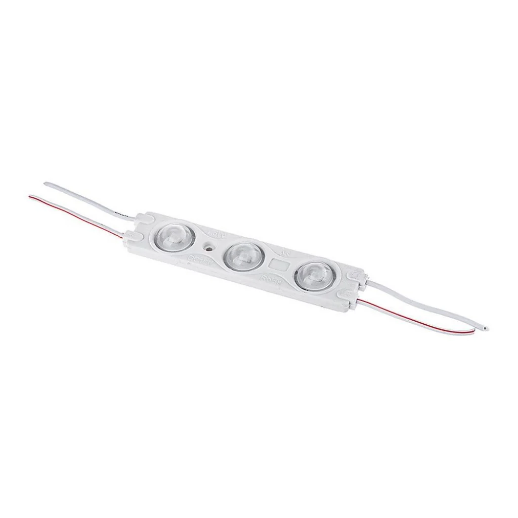Modulo Mattone LED 3 SMD 2835 Bianco Caldo 12V IP67 Con Lente Ingrandimento 160 Gradi SKU-5124