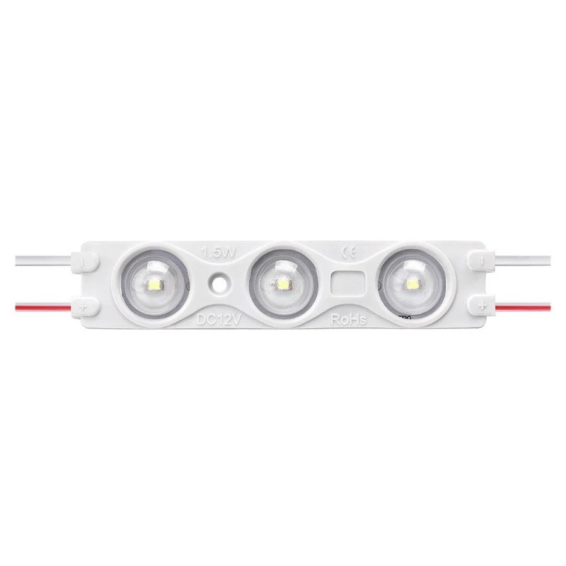 Modulo Mattone LED 3 SMD 2835 Bianco Caldo 12V IP67 Con Lente Ingrandimento 160 Gradi SKU-5124 - Image 2
