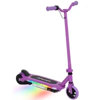 Monopattino elettrico per bambini 6-14 anni, velocità massima 10 km/h, luci LED colorate, freno elettrico, viola - Image 6
