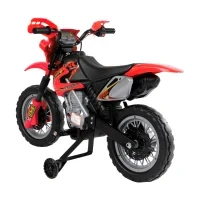 Moto Elettrica per Bambini 3-6 Anni in Plastica PP con Ruote di Supporto, Fari e Musica, 102x53x66 cm, Rosso e Nero - Image 10