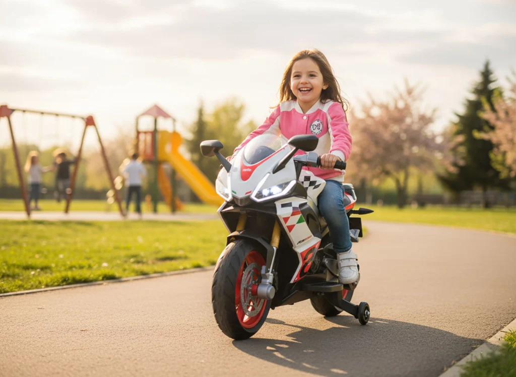 Moto Elettrica per Bambini Aprilia RS660 Bianca - Image 3