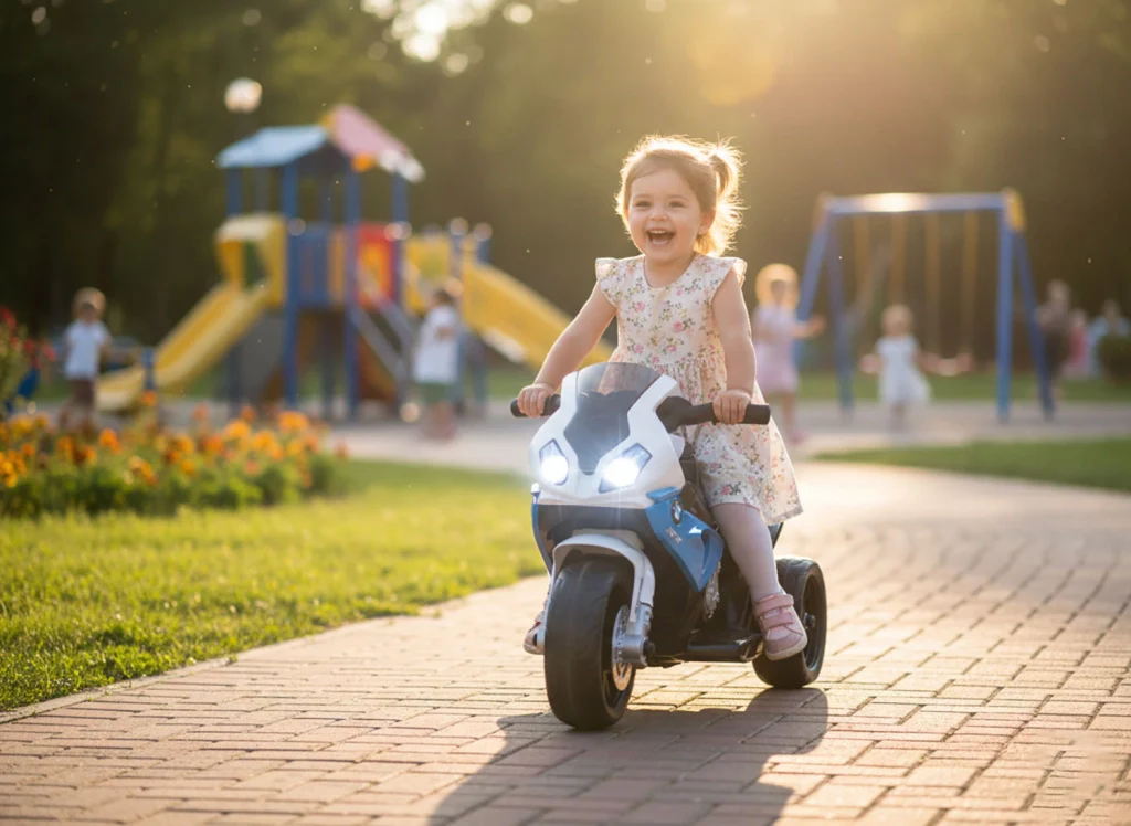 Moto Elettrica per Bambini Licenza Ufficiale BMW S1000RR Blu - Image 3