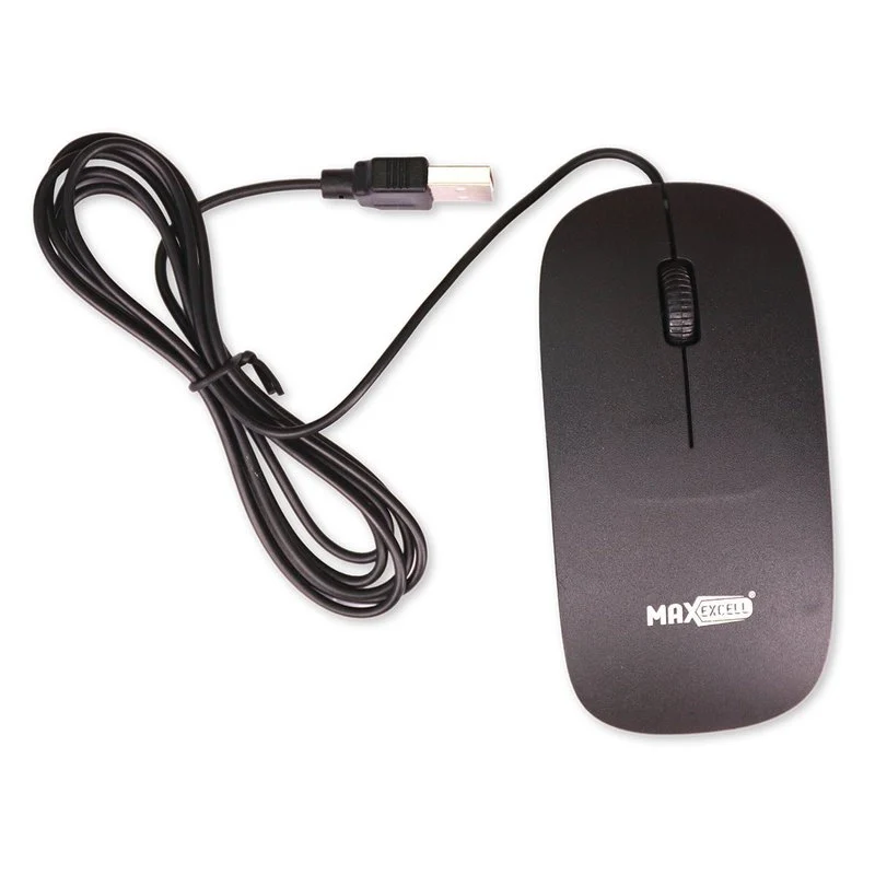 Mouse Ottico USB 2.0 Leggera e Slim da Lavoro Ufficio Viaggio Uso Personale con Cavo da 1.25 metri Modello Piatto 2965 a 2 Tasti Rotella Cliccabile - Image 3