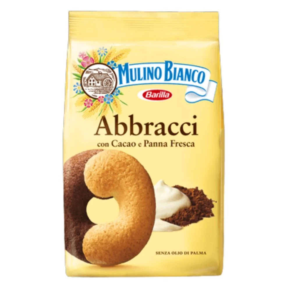 Mulino bianco abbracci con cacao e panna fresca in confezione da 700 grammi