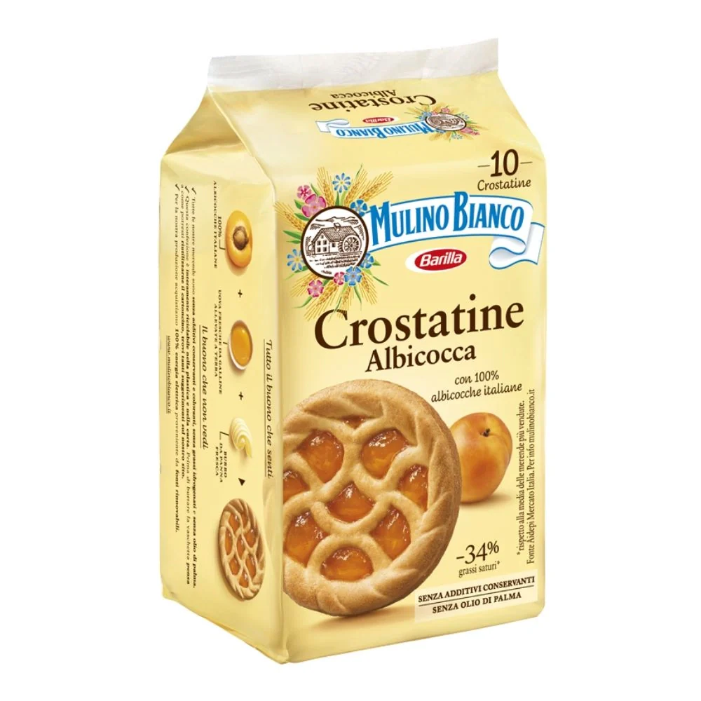 Mulino bianco crostatine all'albicocca in confezione da 10 crostatine - 400 grammi totali