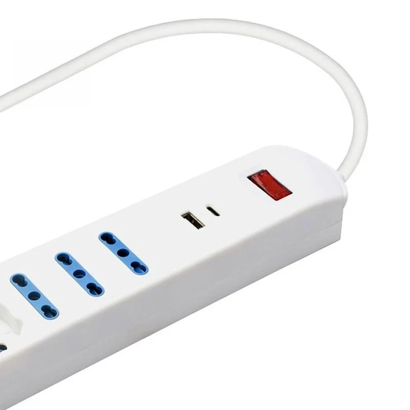 Multipresa 5 in 1, USB A + C + 3 Prese per Schuko / Bipasso / EU 1.5m - Image 2