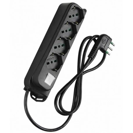 MULTIPRESA CON INTERRUTTORE 'OMEGA' mt. 3 - nera  - FANTON
