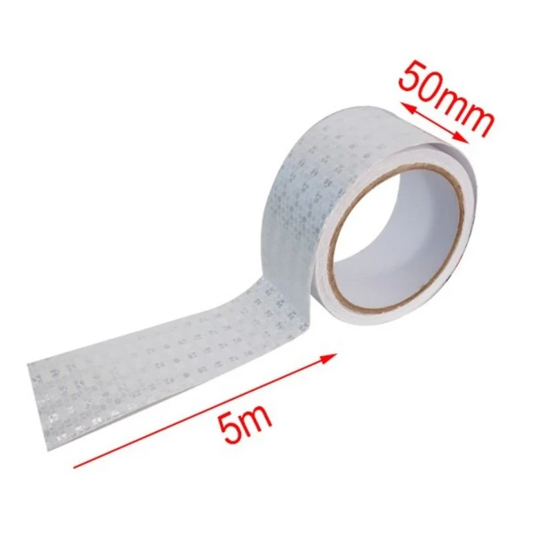 Nastro Adesivo Riflettente 50mm X 5MT Bianco Catarifrangente Ad Alta Visibilità - Image 2